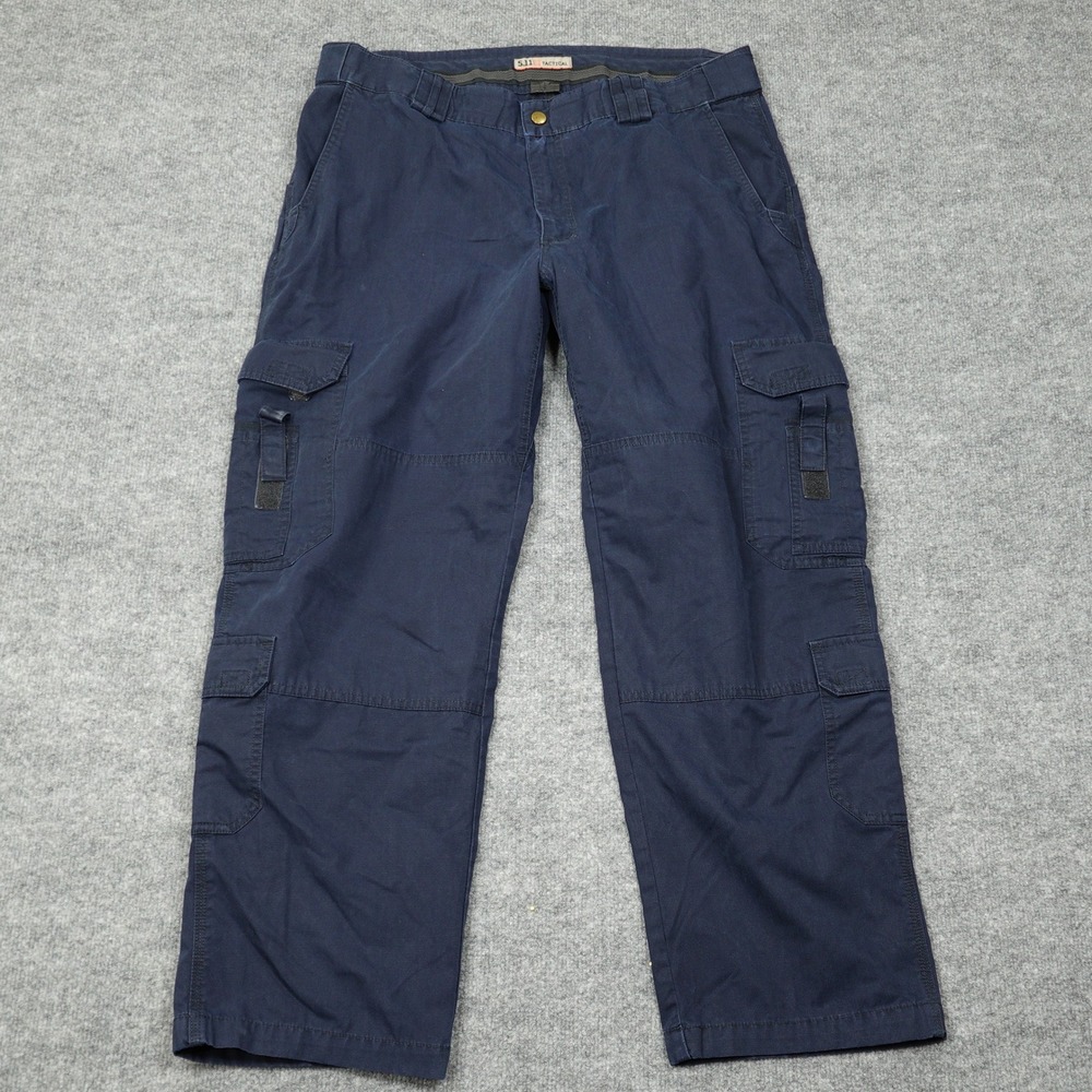 5.11 Tactical Jeans Men 40x30 Navy Blue Ripstop Cargo Workwear Taclite EMS 74363